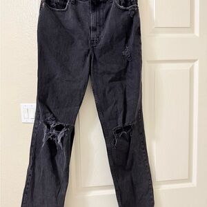 Abercrombie & Fitch Men's Black Distressed Jeans